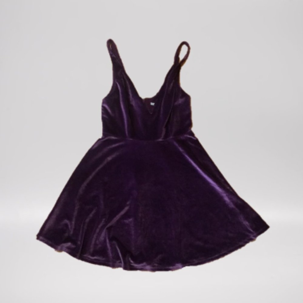 Kimchi Blue Velvet Dress - M - purple